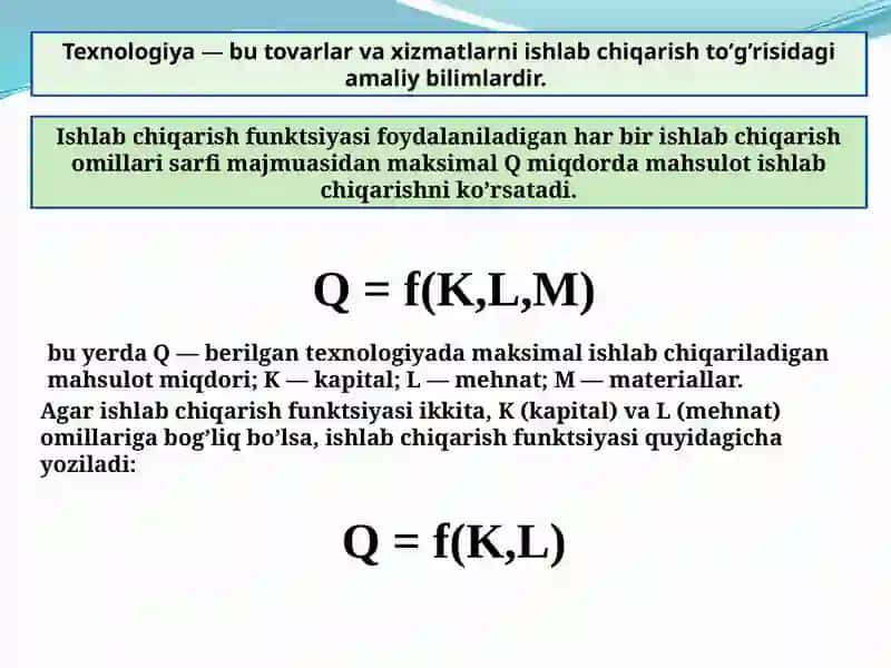 Ishlab chiqarish nazariyalari 4