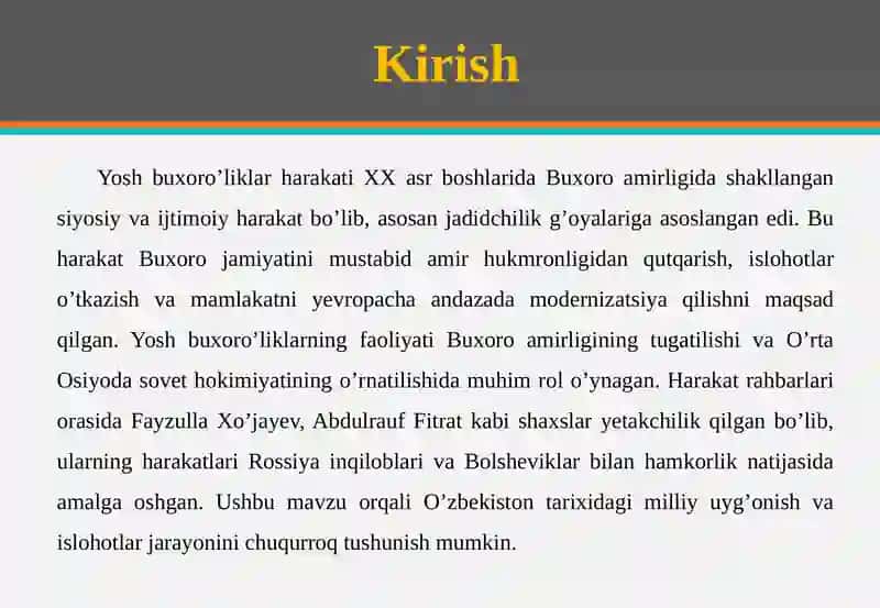 Yoshbuxoro’liklar faoliyati 4