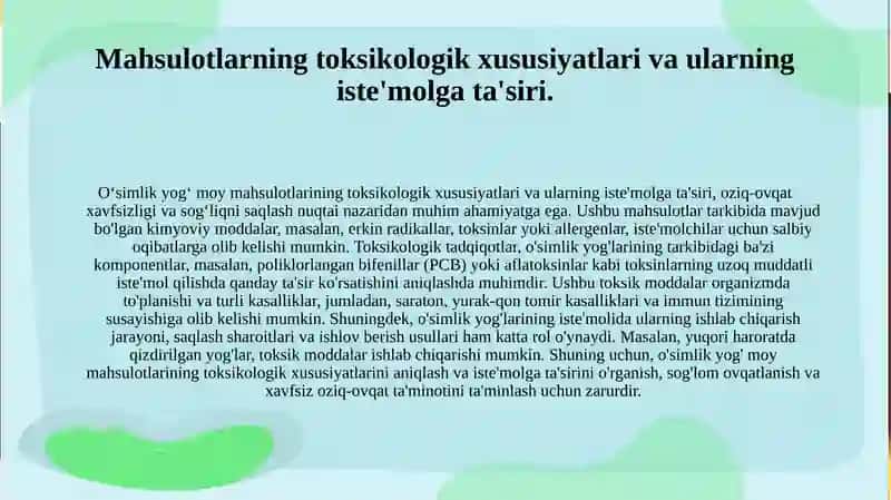 Oʻsimlik yogʻ moy mahsulotlari 4