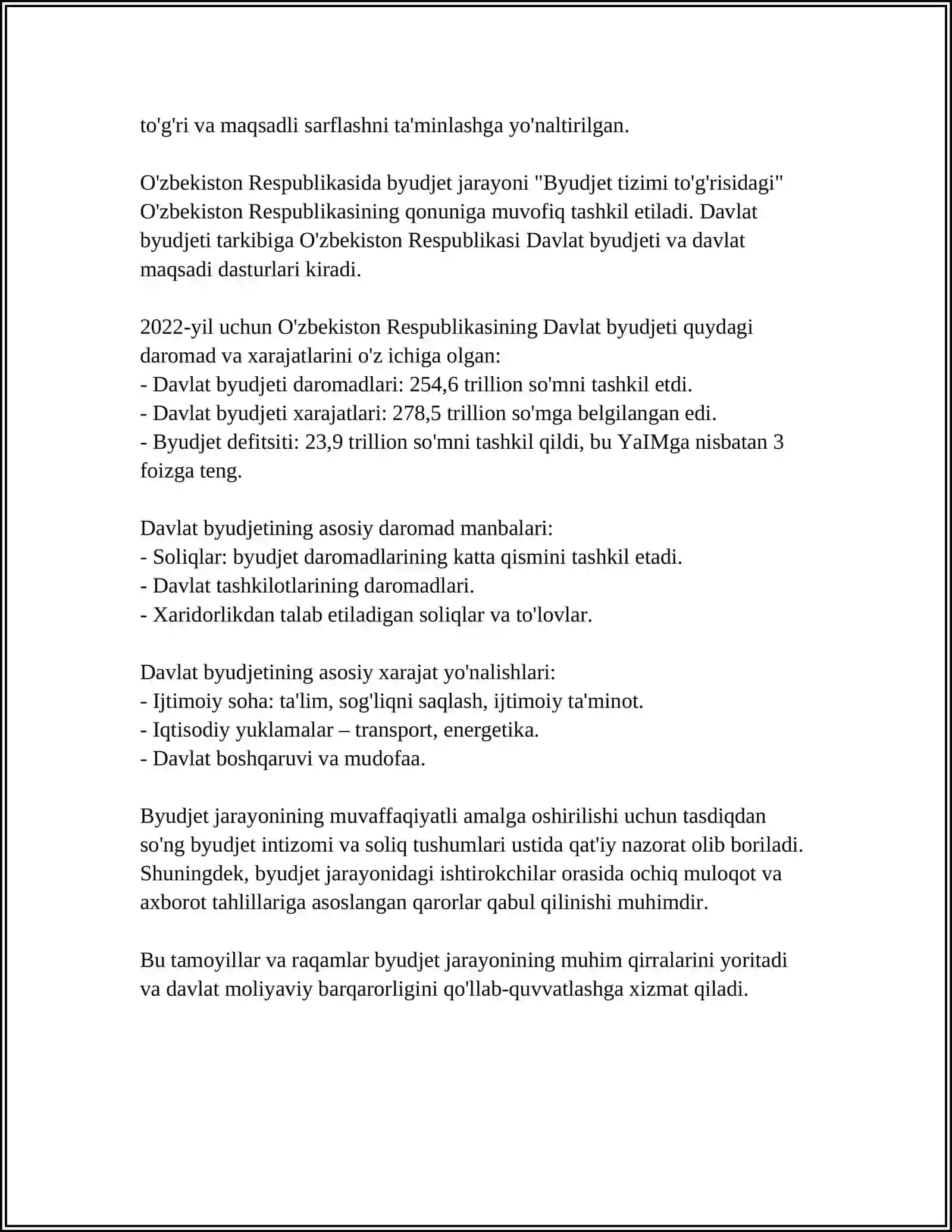 BYUDJETNING ASOSIY VAZIFALARI 4