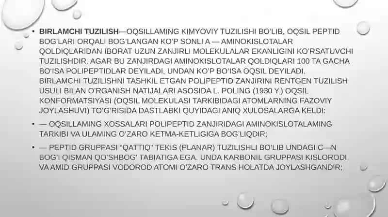 Oqsillar va Gidrolizlanish 4
