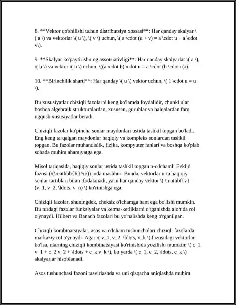 CHIZIQLI FAZO 4