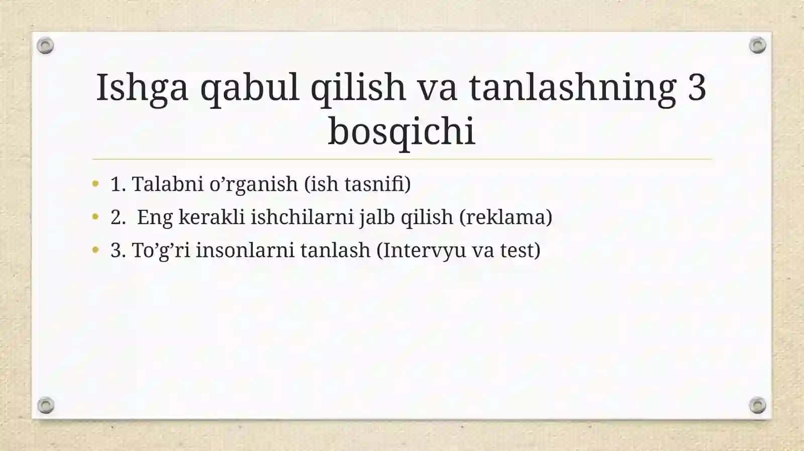 Xodimlarni yollash va tanlash 4