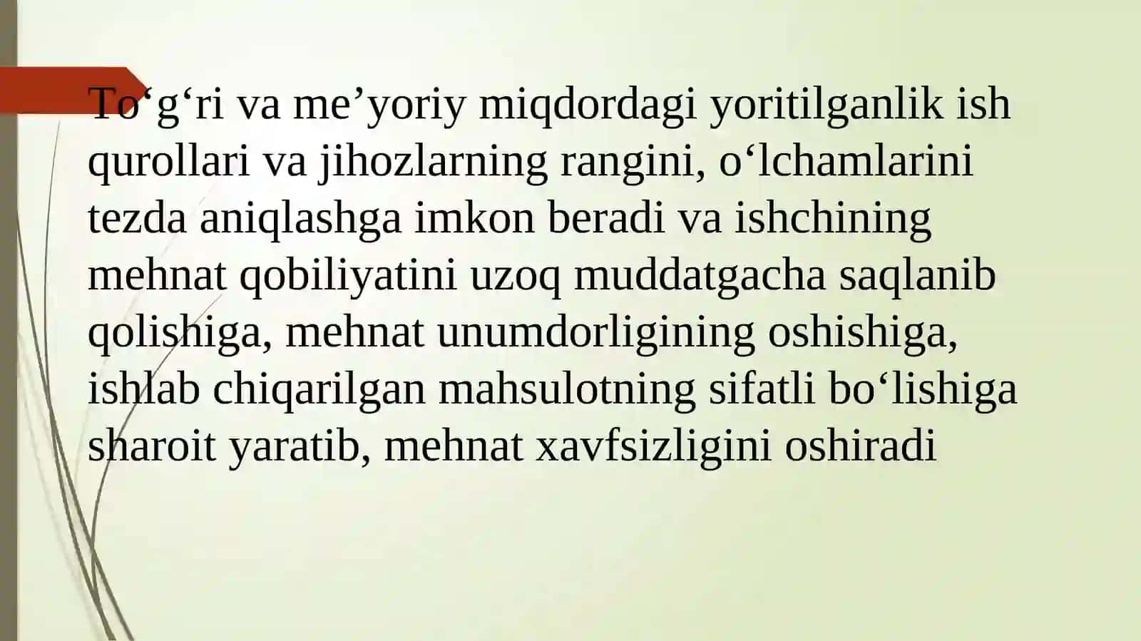 Xonalarni sunʼiy va tabiiy yoritilganligi 4