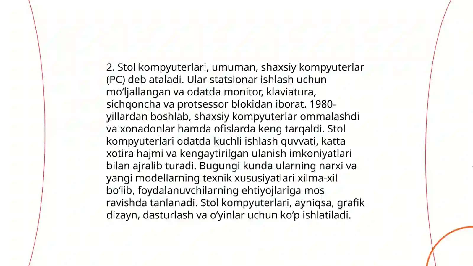 Kompyuter turlari va uning qisimlari 4