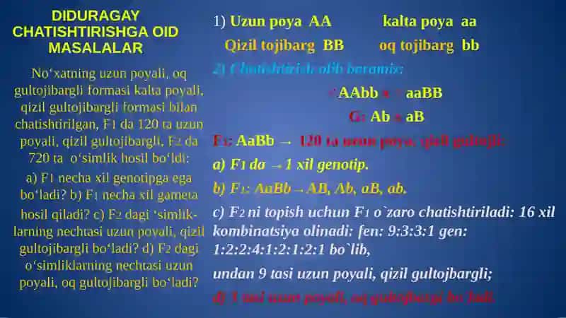 DIDURAGAY CHATISHTIRISHGA OID MASALALAR 4