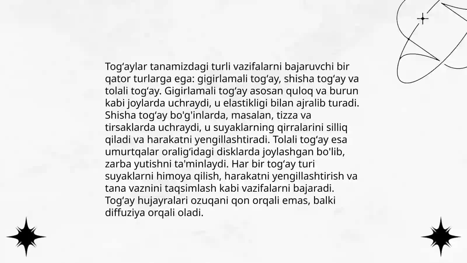 Togʻay va skelet toʻqimasi 4