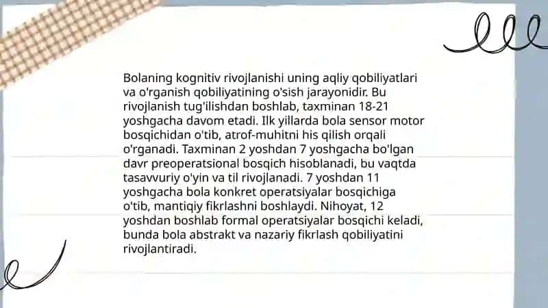 Bolaning jismoniy rivojlanishi 4