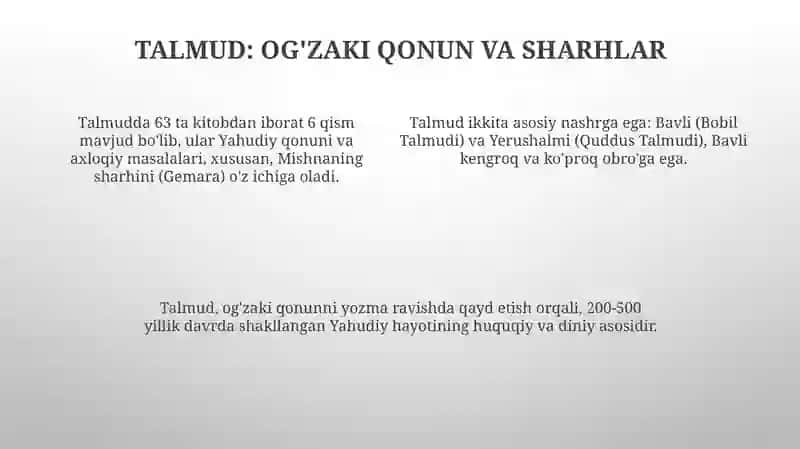 Yahudiylik taʼlimoti va muqaddas kitobi 4