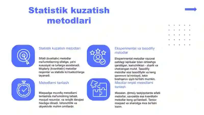 Statistik kuzatish uslubiyati 4