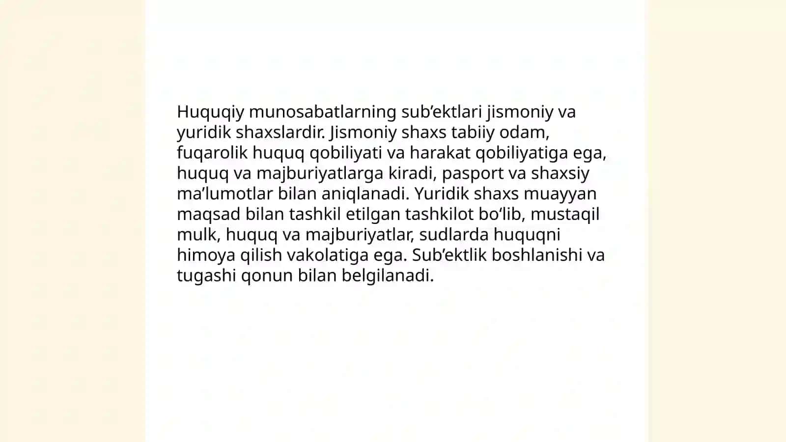 Huquqiy munosabatlar 4
