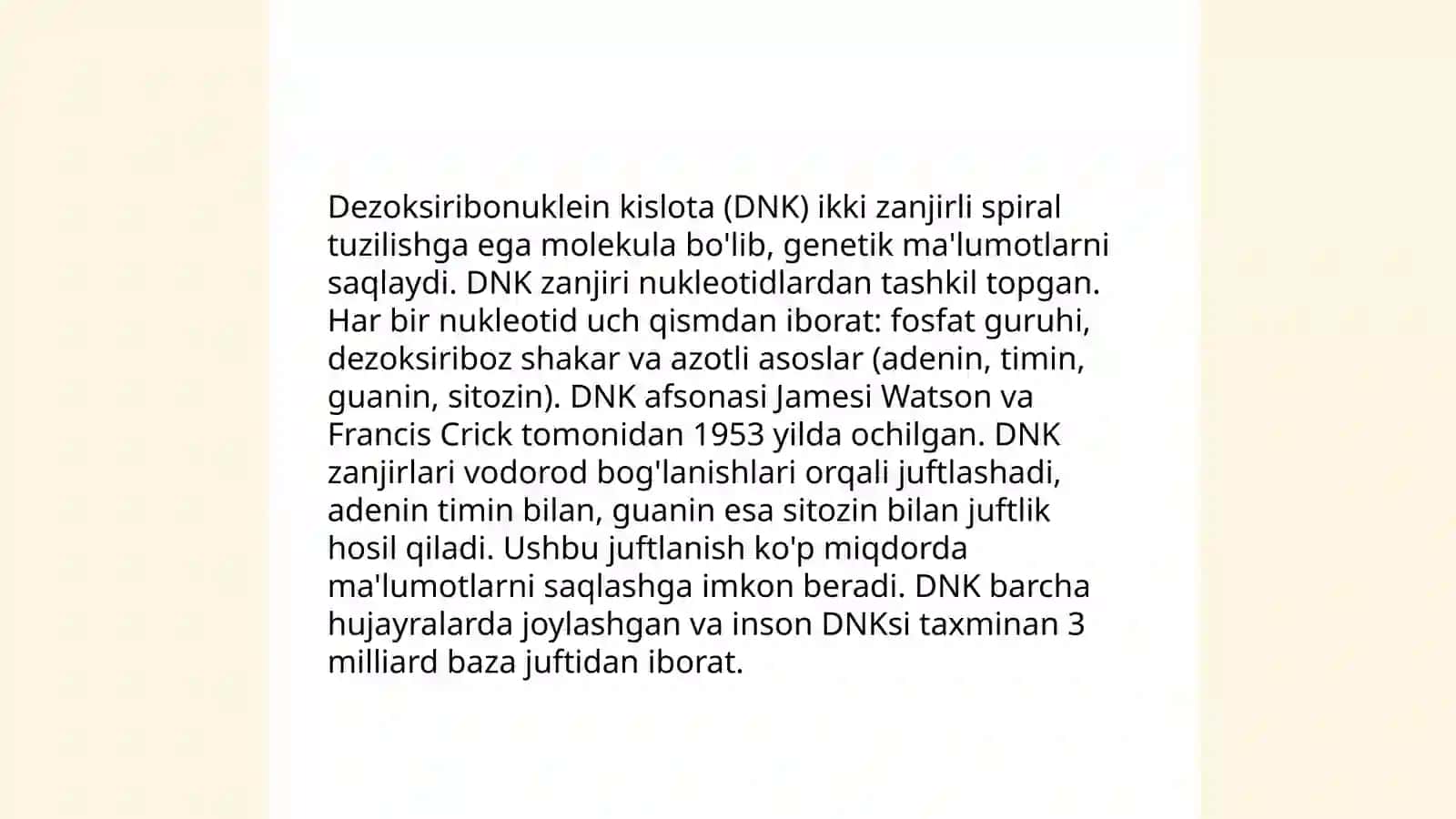 Nuklein kislotalar tuzulishi va hossalari 4