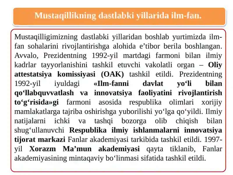 O‘zbekiston Respublikasida ta’lim sohasida amalga oshirilgan islohotlar. 4