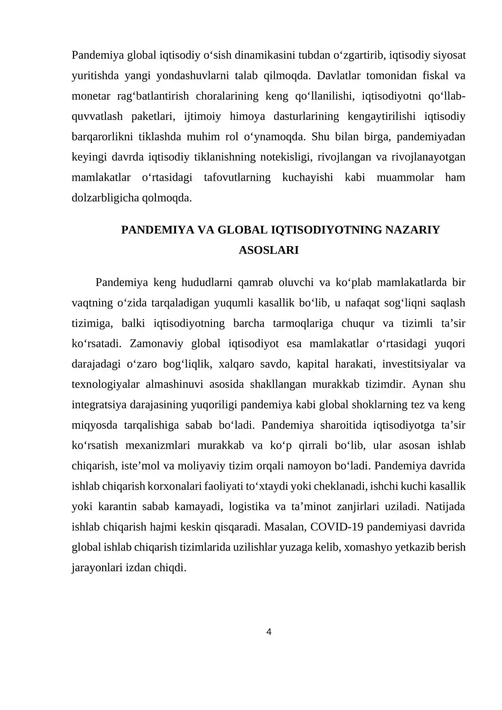 Pandemiya va Global Iqtisodiy O‘sish Dinamikasi 4