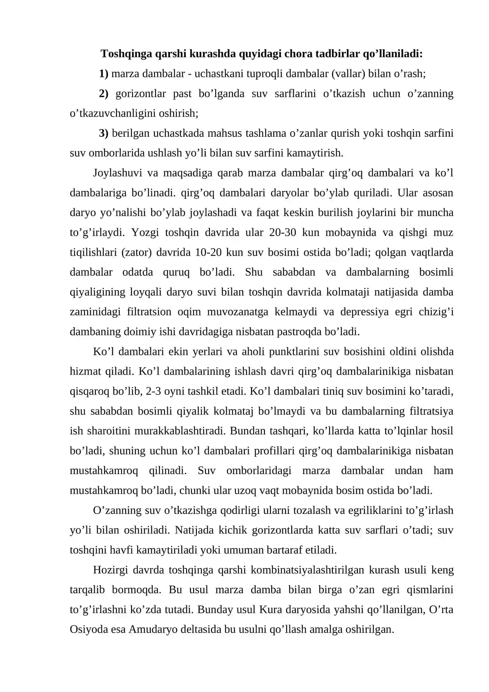 Daryolar toshqiniga qarshi kurash 4