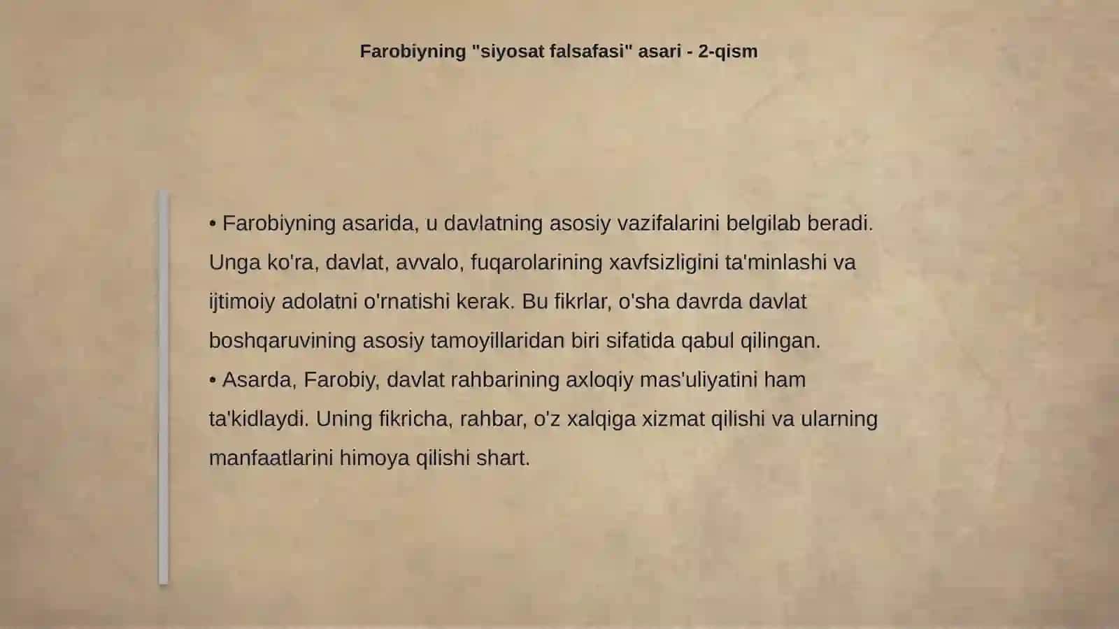 Farobiyning "siyosat falsafasi" asari 4