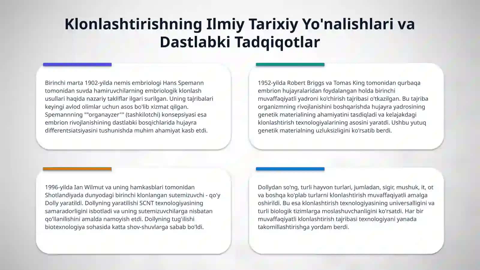 Klonlar klonlashtirish va ularni klinik ahamiyati 4
