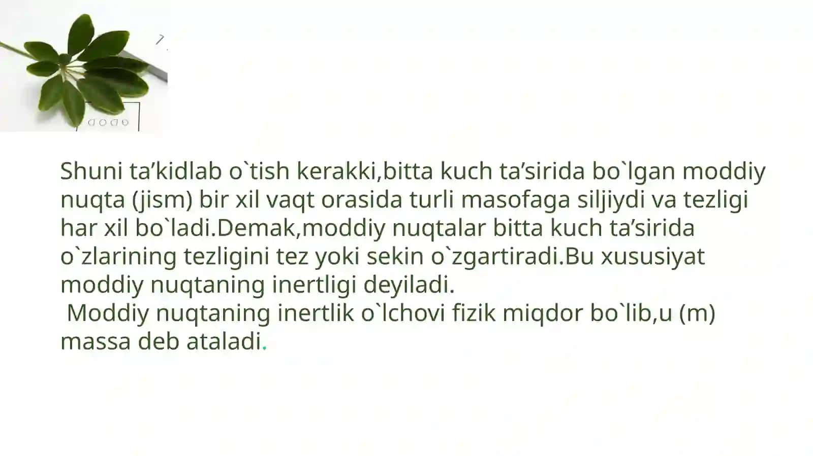 Dinamika qonunlari va uning ikkita masalasi 4