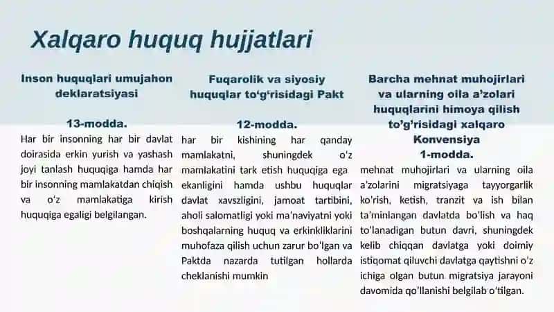 Migrantlar huquqi bo‘yicha taqdimot 4