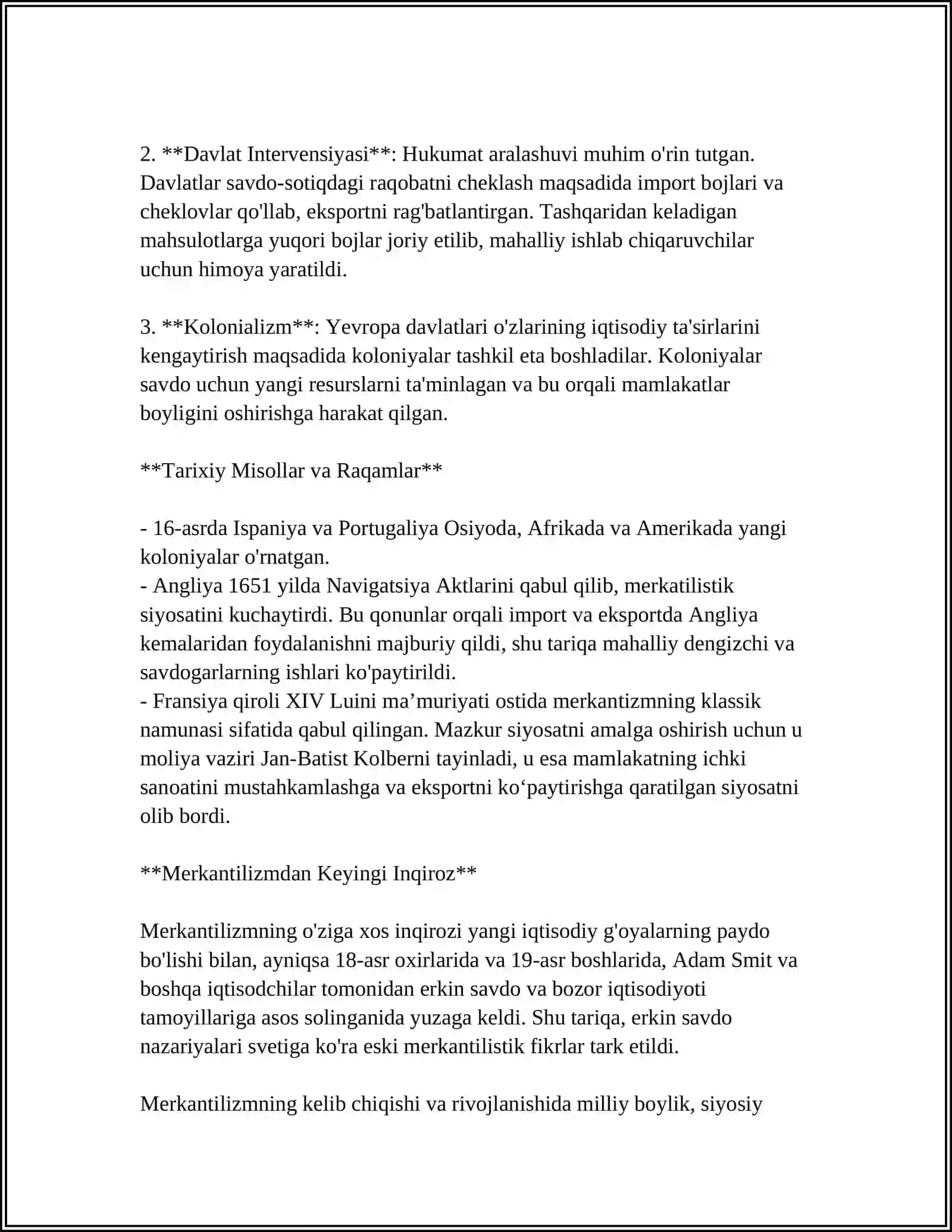 MERKANTILIZM IQTISODIY TA’LIMOTI 4
