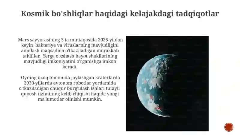 Kosmik Bo'shliqlarning Xususiyatlari 4