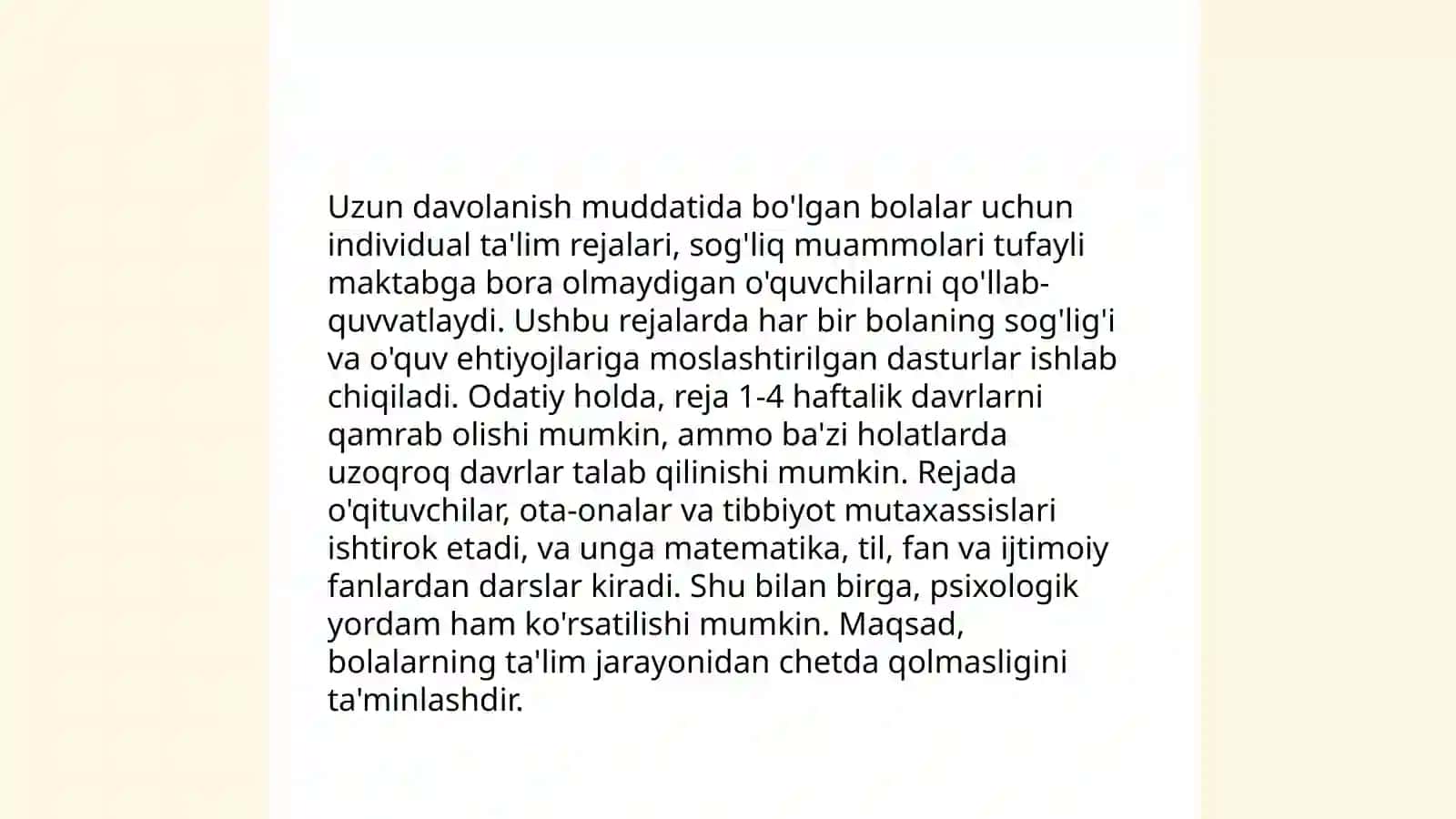 Bolalar shifoxonalarida ta'lim dasturlarini integratsiya qilish 4