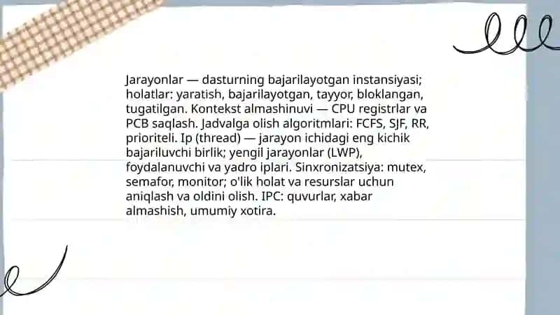Zamonaviy operatsion tizimlar 4