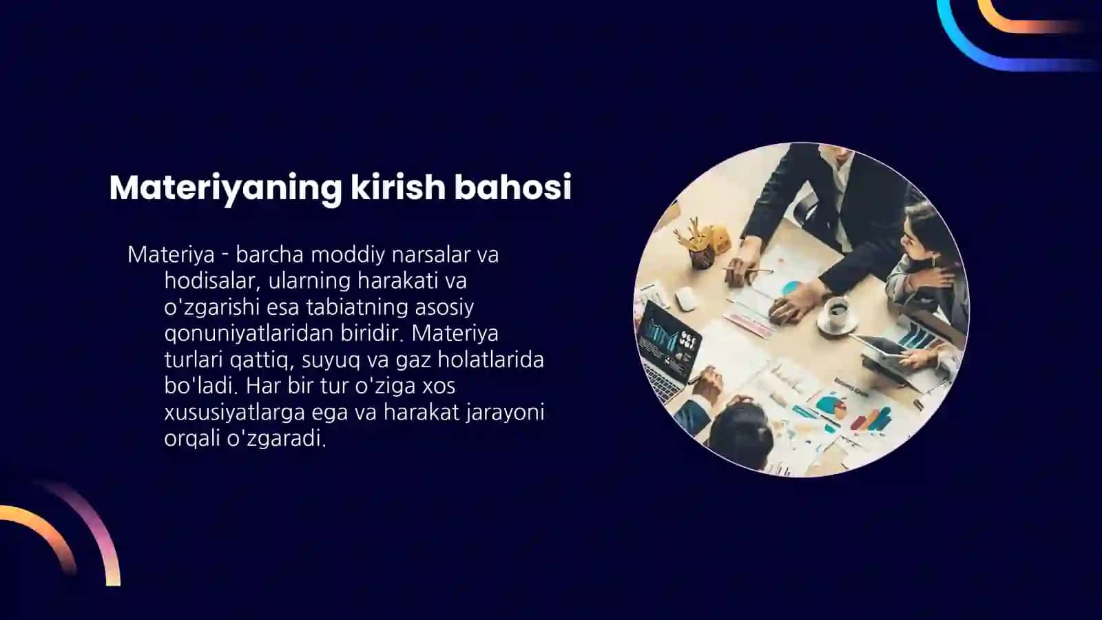 Materiyaga oid konsepsiyalar tasnifi 4