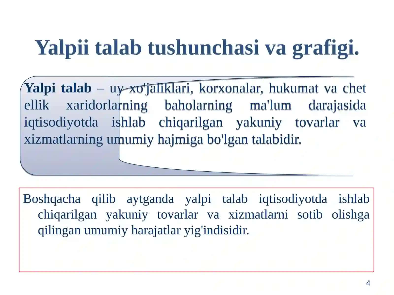 Yalpi talab-yalpi taklif modeli 4