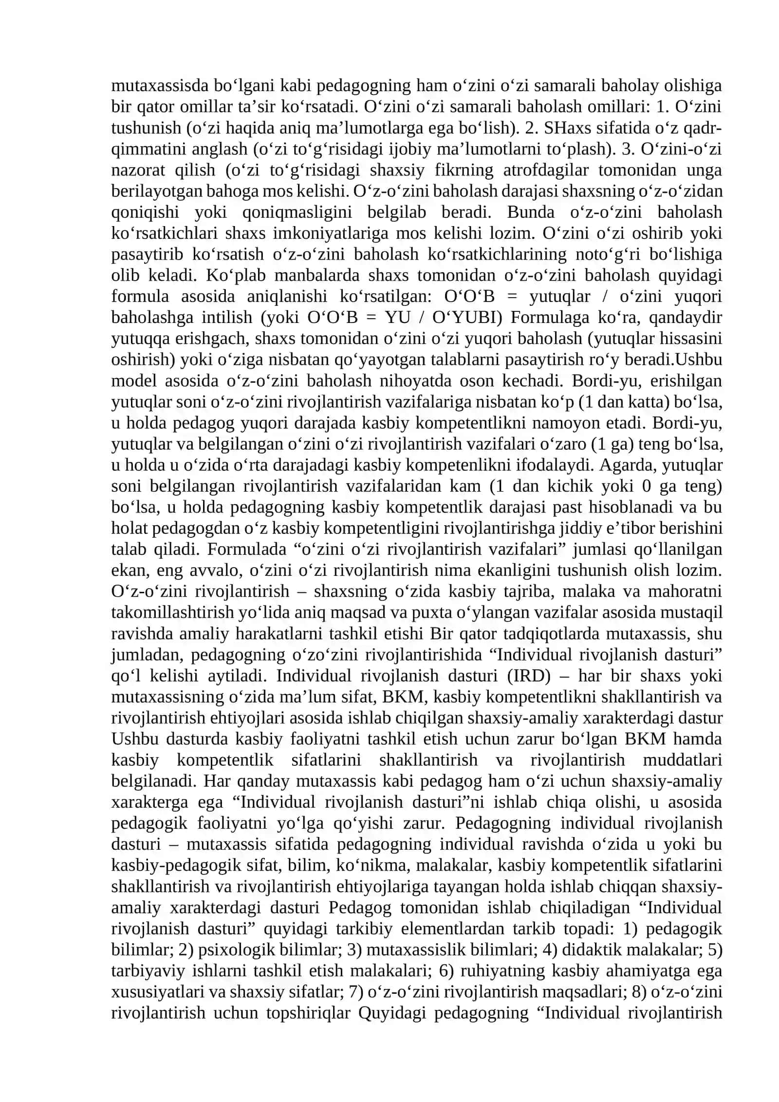 Pedagogik mahorat. Pedagogik kompetentiik va kreativlik 4
