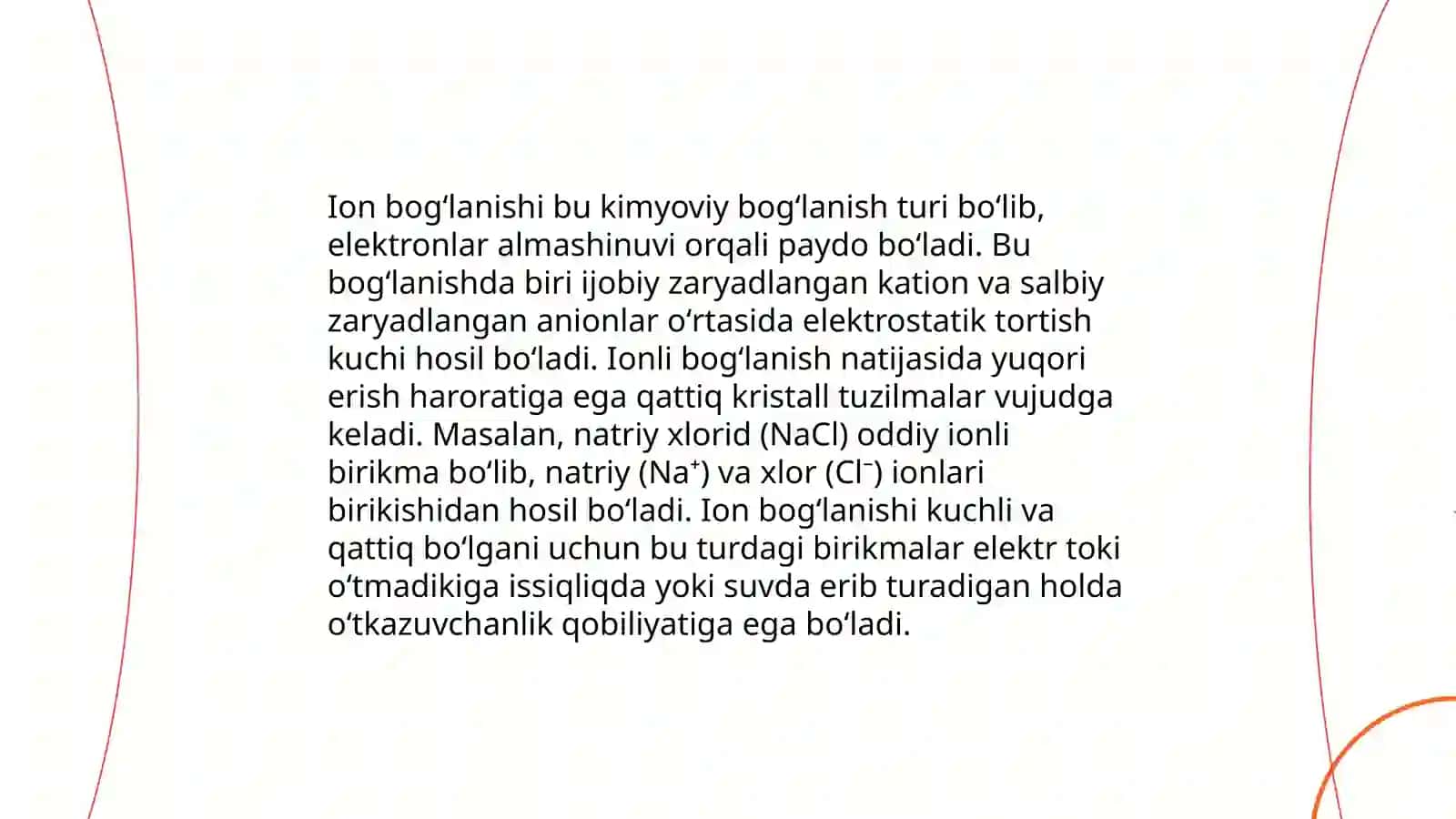 Kristallardagi kimyoviy bogʻlanishlar turlari 4