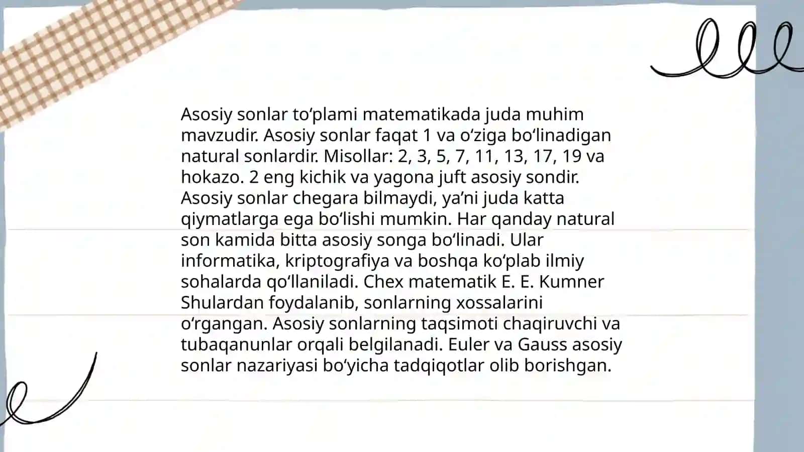 Sonlar nazariyasi 4