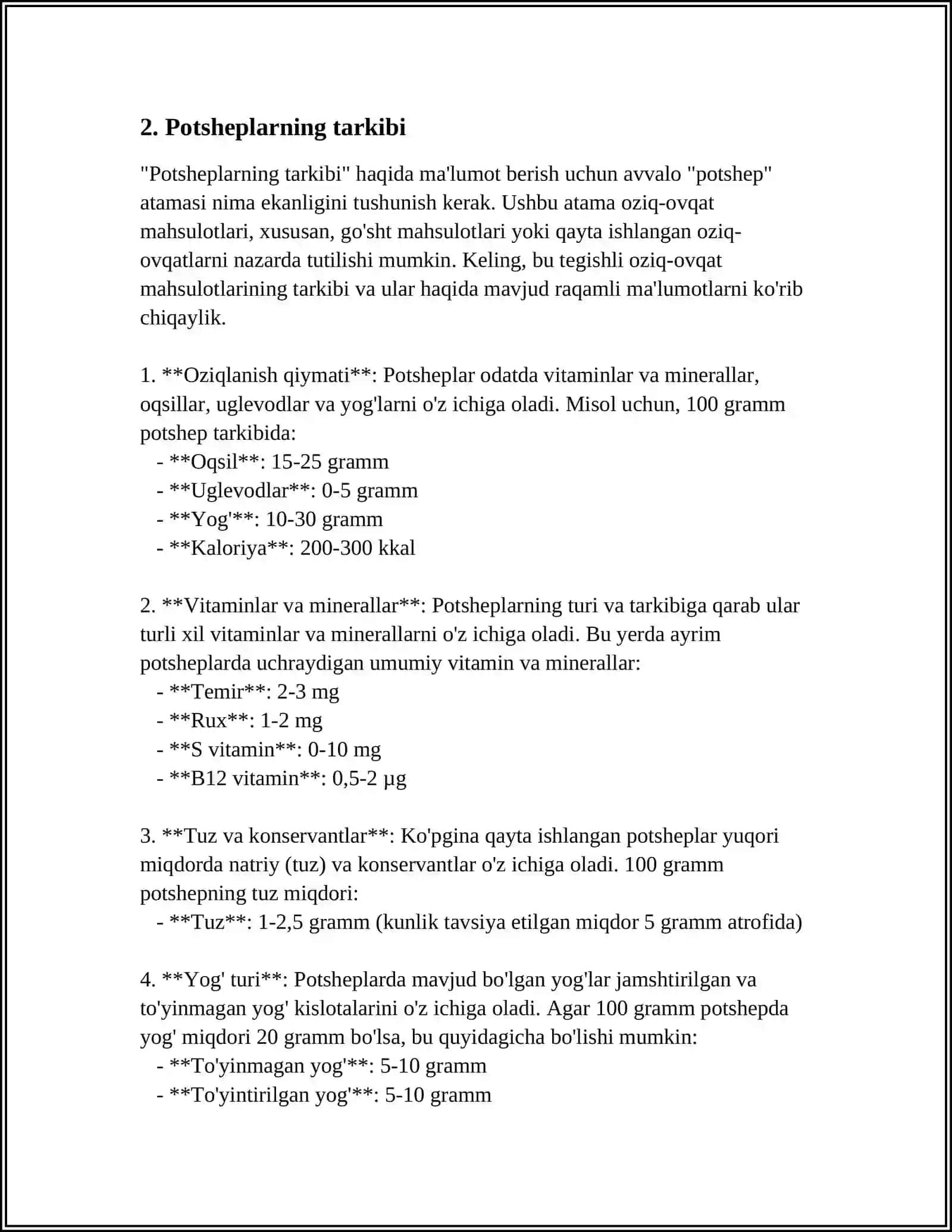 POTSHEPNIKLARNING BELGILANISHI 4