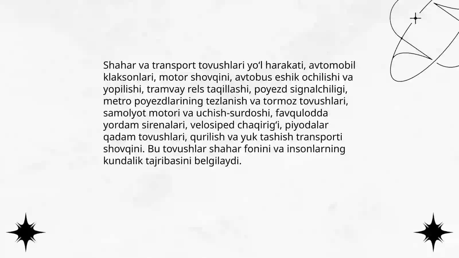 Atrofimizdagi tovushlar 4