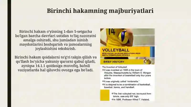 Volleyball hakamlarining vazifalari 4