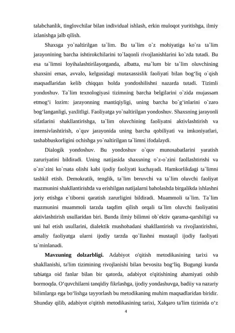 Adabiyot o‘qitish metodikasi 4