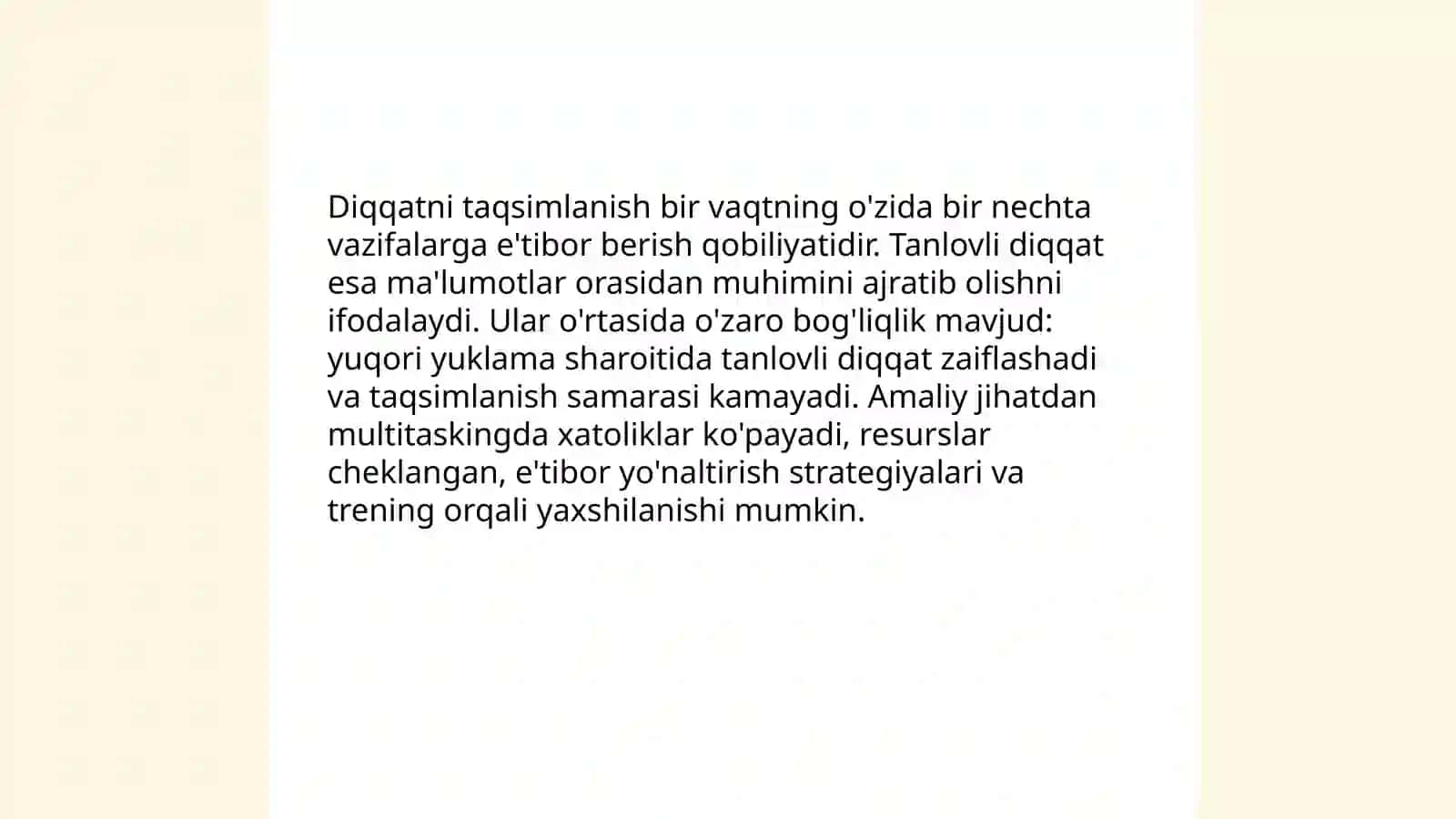 Diqqatni taqsimlanish 4