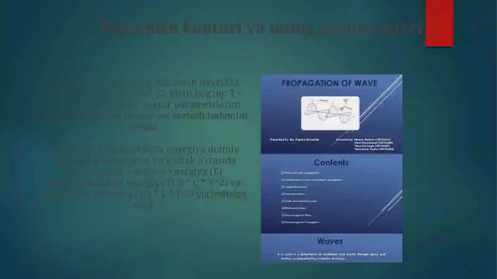 Elektromagnit tebranishlar va to'lqinlar 4