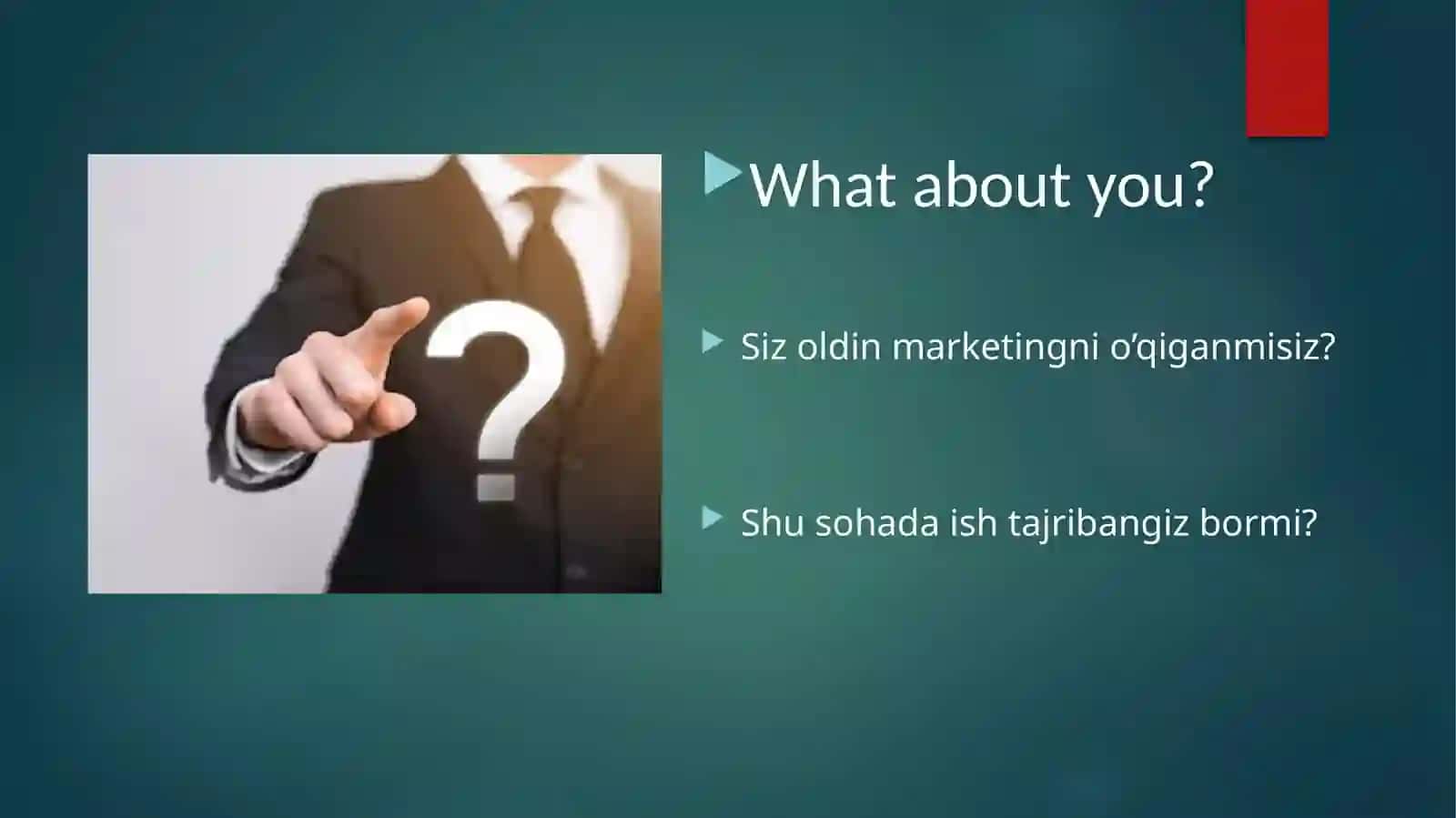 MARKETING ASOSLARIGA KIRISH 4