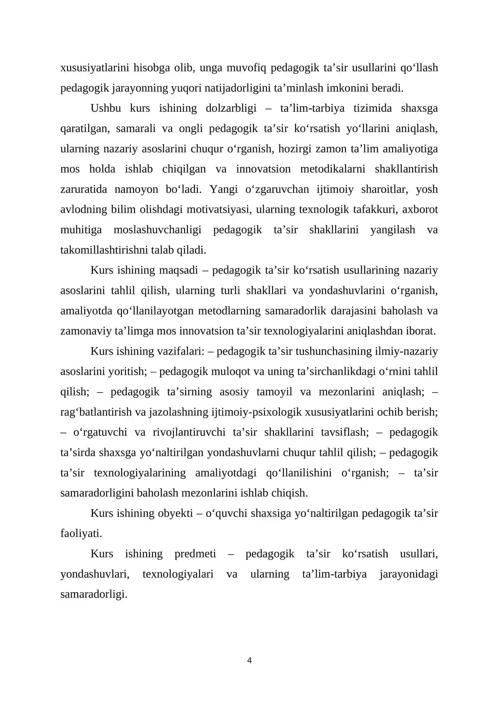 PEDAGOGIK TA'SIR KO'RSATISH USULLARI 4