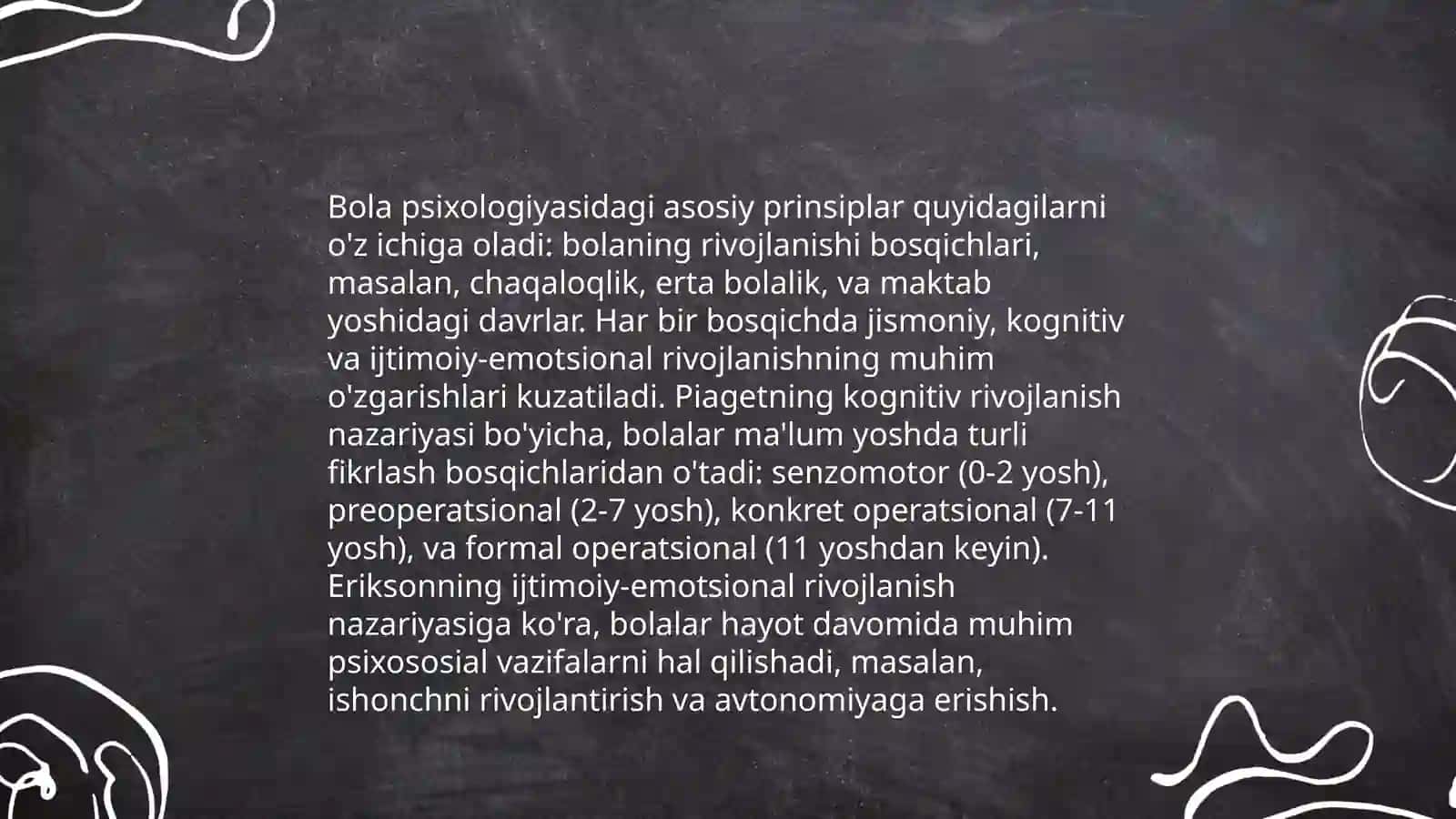 Bola psixikasining rivojlanish bosqichlari 4
