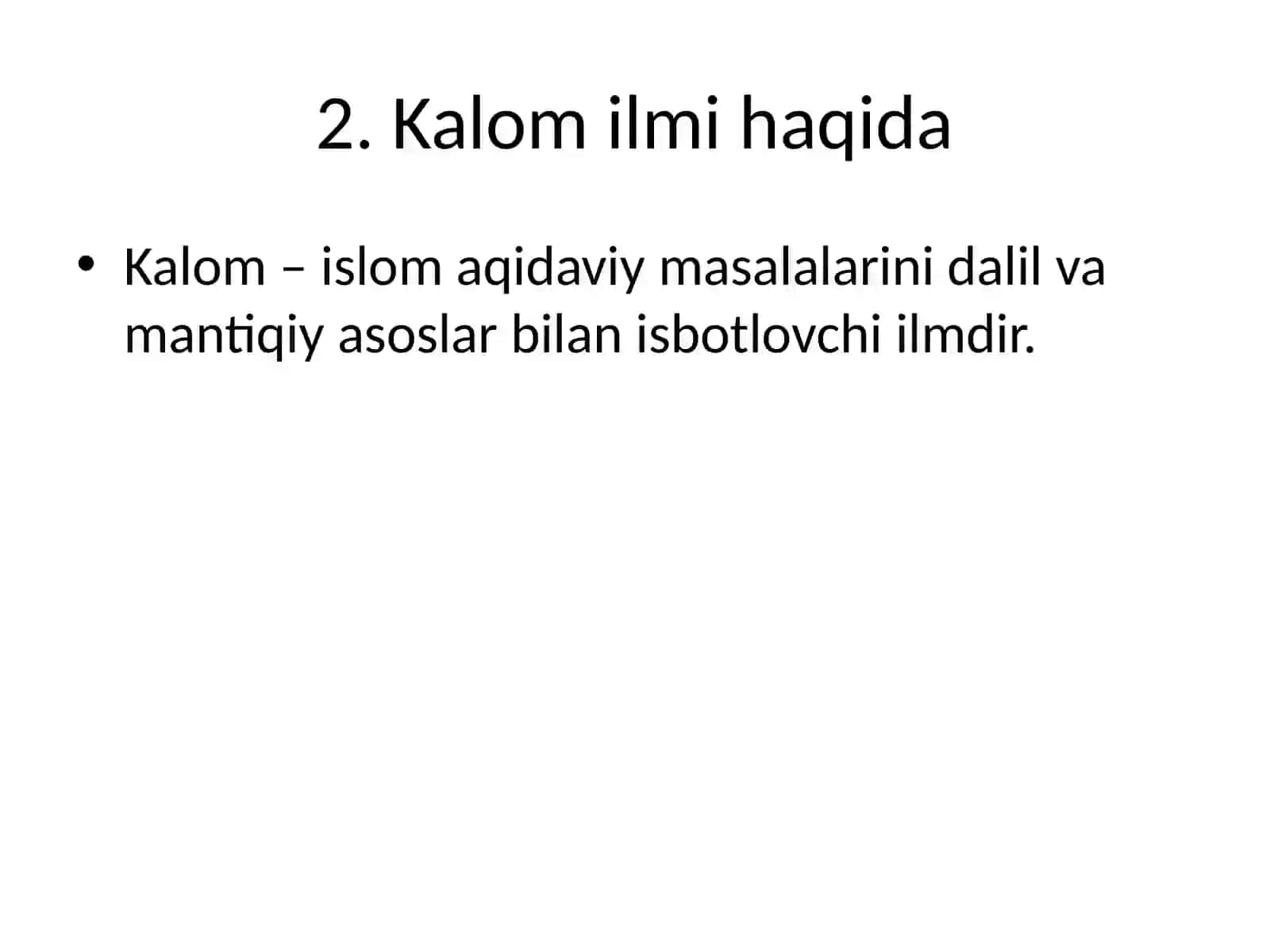 Moturidiylik va Ashariylik maktablarining kalom va falsafasi 4