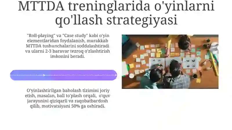 O'yinlar orqali MTTDA Trening Samardorligini Oshirish 4