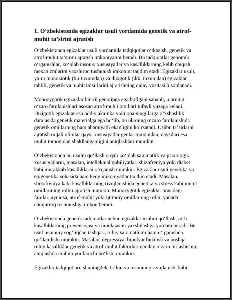 Oʻzbekistonda Egizaklar Usuli 4