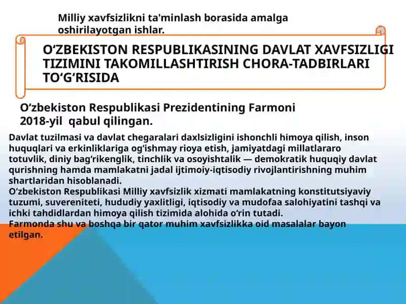 Milliy xavfsizlikni ta'minlash 4