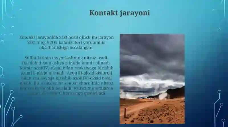 Sulfat Kislota Tayyorlash Usullari 4