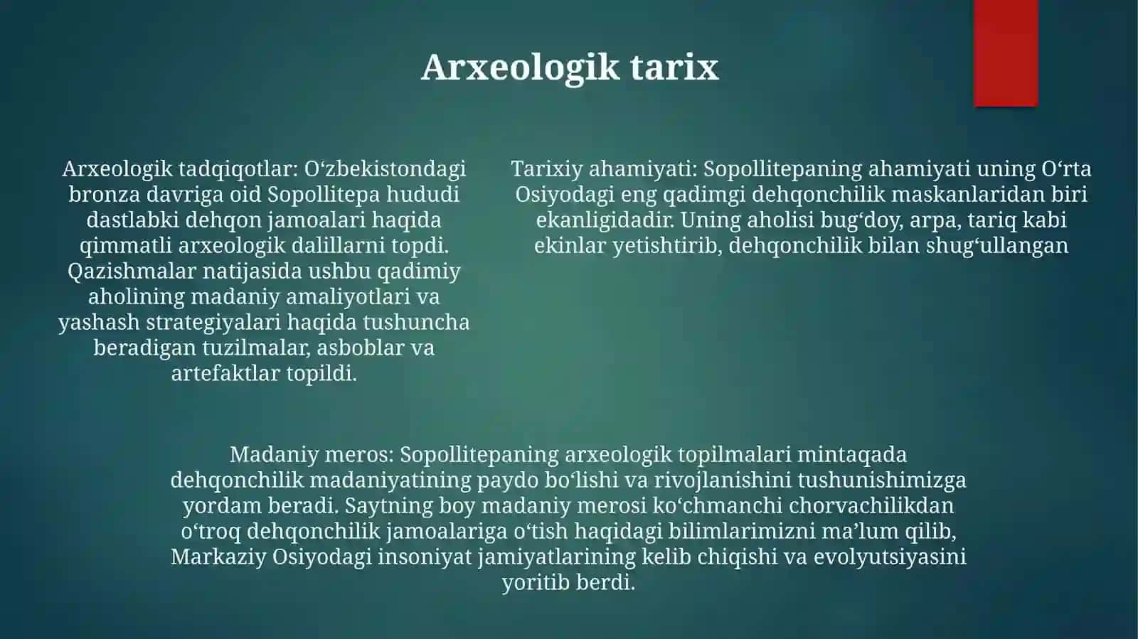 Sopollitepa Ilk Dehqonchilik Madaniyati 4