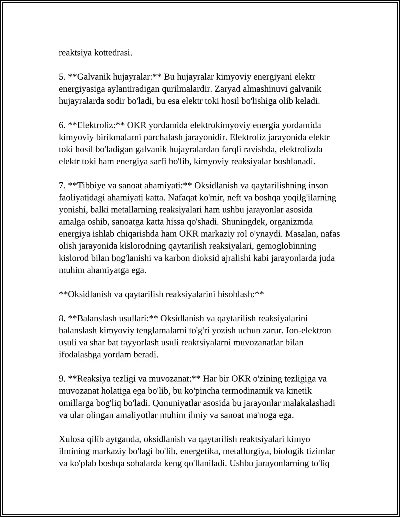 OKSIDLANISH QAYTARILISH REAKSIYALARI 4