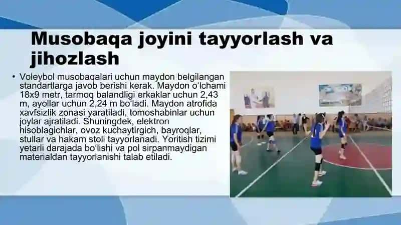 Voleybol musobaqalarini tashkil etish 4
