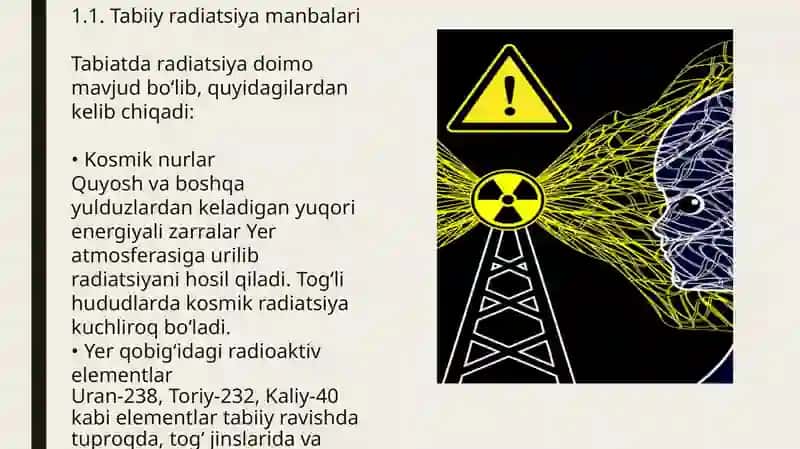 Atrof muhit radiatsiyasi va radiatsion fon 4